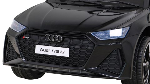 Audi RS 6 Elektryczny Samochodzik dla dzieci Czarny + Pilot + Koła EVA + Wolny Start + Audio LED