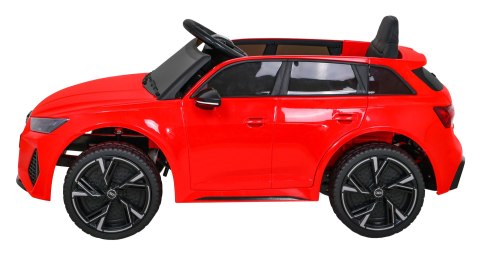 Audi RS 6 Elektryczny Samochodzik dla dzieci Czerwony + Pilot + Koła EVA + Wolny Start + Audio LED