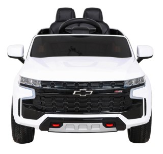 Chevrolet Tahoe Elektryczne Autko dla dzieci Biały + Pilot + EVA + Radio MP3 + LED