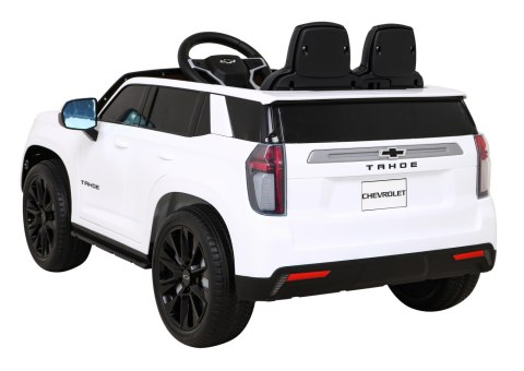 Chevrolet Tahoe Elektryczne Autko dla dzieci Biały + Pilot + EVA + Radio MP3 + LED