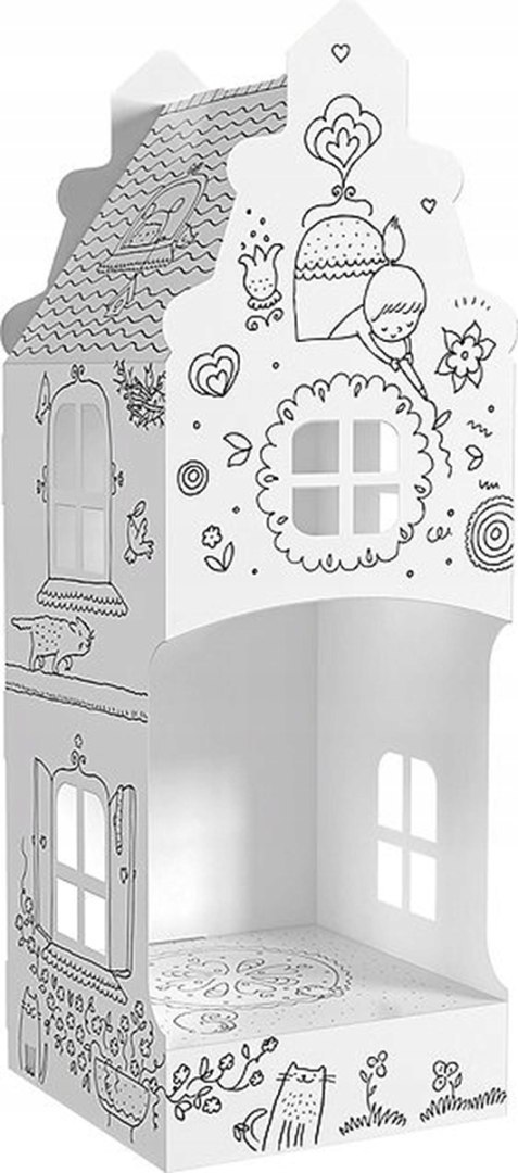 Domek "ul. Kocia 12" przestrzenna kolorowanka 3D Domek "ul. Kocia 12" przestrzenna kolorowanka 3D