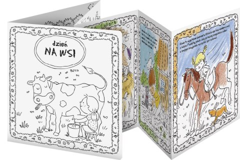 Kolorowanka-harmonijka "Dzień na wsi" książeczka dla dzieci Kolorowanka-harmonijka "Dzień na wsi" książeczka dla dzieci