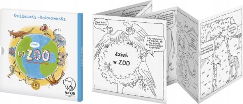 Kolorowanka-harmonijka "Dzień w ZOO" książeczka dla dzieci Kolorowanka-harmonijka "Dzień w ZOO" książeczka dla dzieci