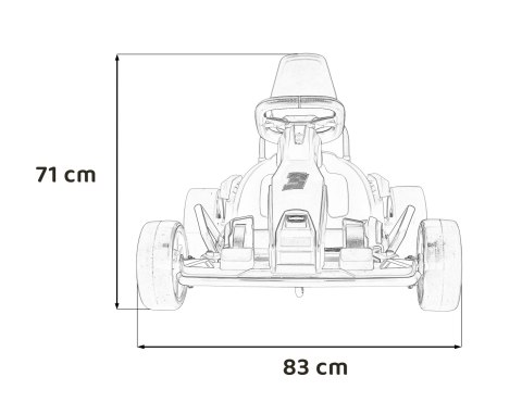 Gokart Fast 3 Drift na akumulator dla dzieci Czarny + Funkcja driftu + Silniki 2x150W + Radio LED + Pasy