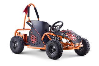 Gokart Fast Dragon na akumulator Pomarańcz 30km/h + Silnik 1000W + Koła pompowane + Regulacja siedzenia + Pasy