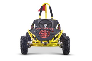 Gokart Fast Dragon na akumulator Żółty 30km/h + Silnik 1000W + Koła pompowane + Regulacja siedzenia + Pasy
