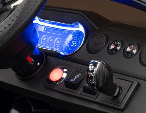 Autko Ford Mustang GT na akumulator dla dzieci Czarny + Regulacja siedzenia + Audio LED + EVA + Wolny Start