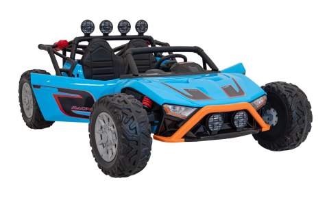 Auto Buggy Racing 5 na akumulator dla dzieci Niebieski + Silniki 2x200W + Pilot + Audio LED + Wolny Start