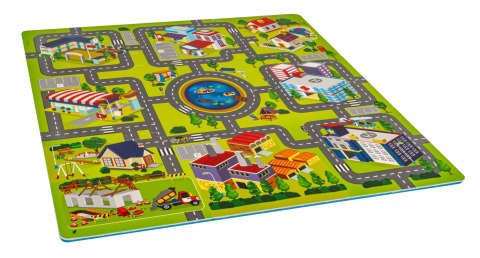 Mata podłogowa "Plan miasta" z 9 Puzzli dla dzieci 10m+ Pianka EVA + Kolorowy nadruk Mata podłogowa "Plan miasta" z 9 Puzzli dla dzieci 10m+ Pianka EVA + Kolorowy nadruk
