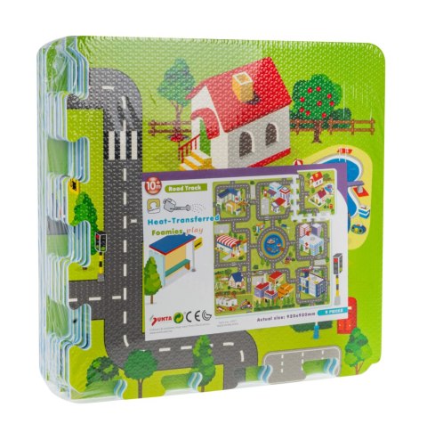 Mata podłogowa "Plan miasta" z 9 Puzzli dla dzieci 10m+ Pianka EVA + Kolorowy nadruk Mata podłogowa "Plan miasta" z 9 Puzzli dla dzieci 10m+ Pianka EVA + Kolorowy nadruk