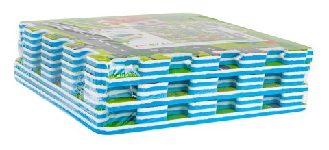 Mata podłogowa "Plan miasta" z 9 Puzzli dla dzieci 10m+ Pianka EVA + Kolorowy nadruk Mata podłogowa "Plan miasta" z 9 Puzzli dla dzieci 10m+ Pianka EVA + Kolorowy nadruk