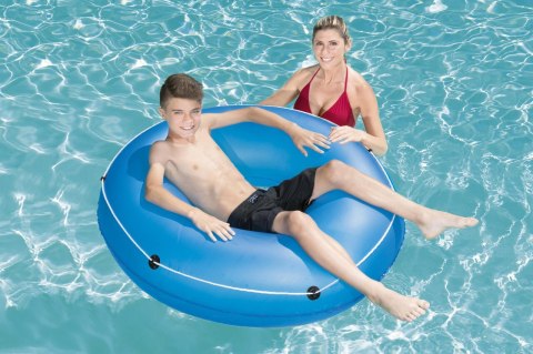 Dmuchane Kółko do pływania dla dzieci 12+ i dorosłych Niebieski BESTWAY 119cm + Linka holownicza Dmuchane Kółko do pływania dla dzieci 12+ i dorosłych Niebieski BESTWAY 119cm + Linka holownicza