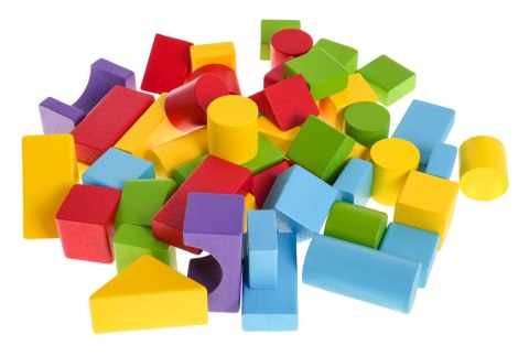 Drewniany Zestaw Klocków 50el. + Sorter Drewniany Zestaw Klocków 50el. + Sorter