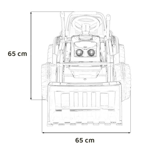 Koparka Traktor na akumulator dla dzieci Żółty + Ruchome Ramię Łyżka + Pilot + Wolny Start + Radio FM + LED