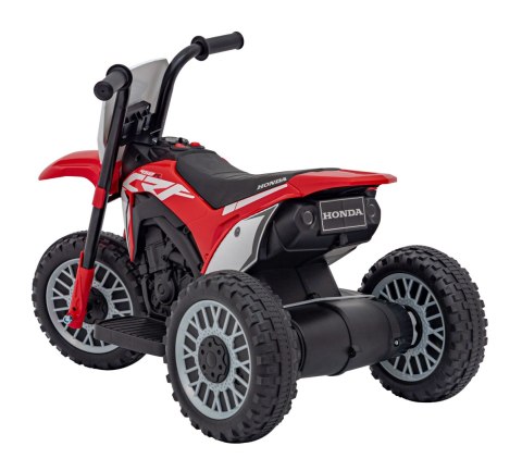 Motorek Cross Honda CRF 450R na akumulator dla dzieci Czerwony + 3 Koła + Gumowy Bieżnik + Klakson