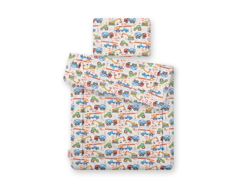 Komplet pościeli dla niemowląt z wypełnieniem 2-cz 75x100cm NEWBORN - plac budowy Komplet pościeli dla niemowląt z wypełnieniem 2-cz 75x100cm NEWBORN - plac budowy