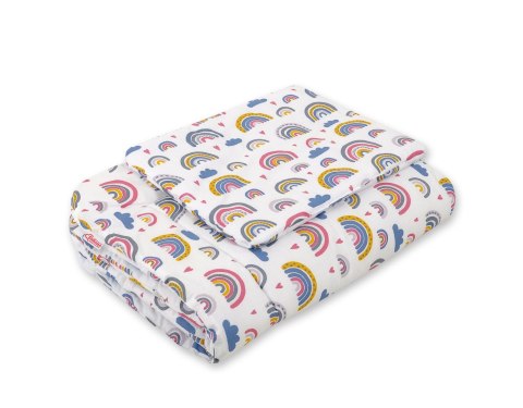 Komplet pościeli dla niemowląt z wypełnieniem 2-cz 75x100cm NEWBORN - tęcza Komplet pościeli dla niemowląt z wypełnieniem 2-cz 75x100cm NEWBORN - tęcza