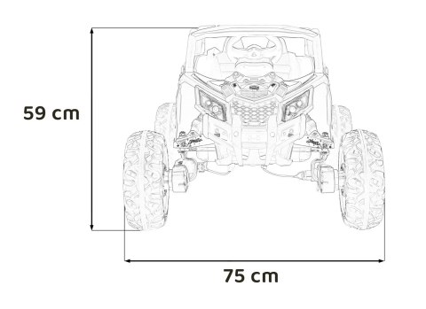 Pojazd Buggy ATV Defend 4x4 Fioletowy Licencja KUROMI