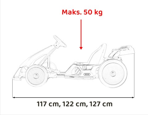 Pojazd Gokart Audi z Funkcją Driftu Czerwony