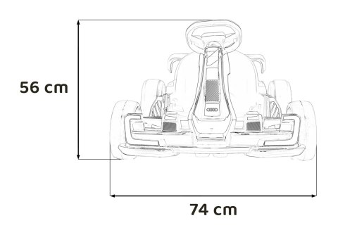 Pojazd Gokart Audi z Funkcją Driftu Czerwony