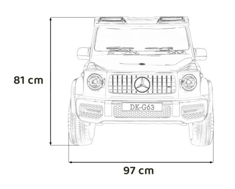 Pojazd Mercedes Benz G63 AMG XXL STRONG Czerwony