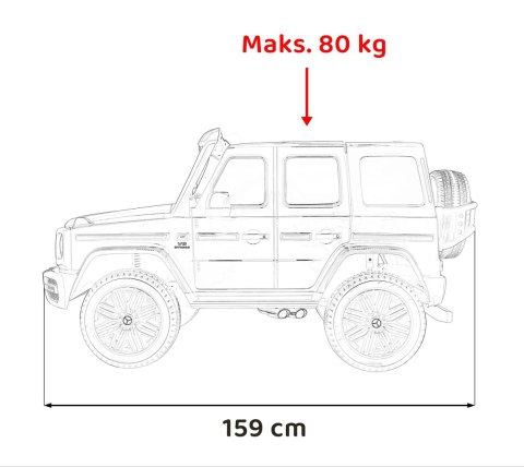 Pojazd Mercedes Benz G63 AMG XXL STRONG MP4 Czerwony