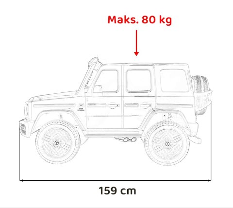 Pojazd Mercedes Benz G63 AMG XXL MP4 Czerwony