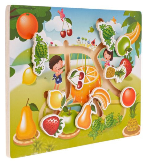Drewniany Zestaw Puzzli Owoce Warzywa Drewniany Zestaw Puzzli Owoce Warzywa