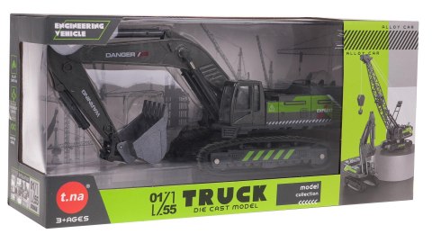 Metalowa Koparko/Ładowarka Czarno - Zielona Metalowa Koparko/Ładowarka Czarno - Zielona