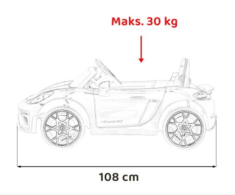 Pojazd Porsche Spyder RS 718 Biały MP4