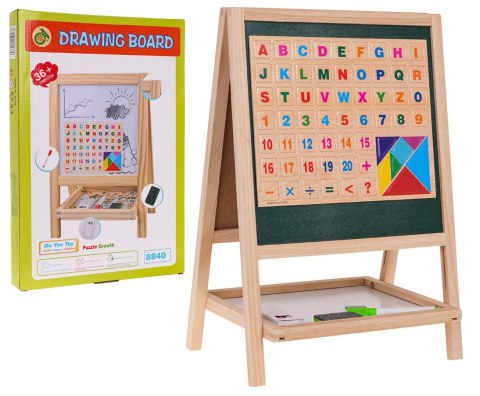 Dwustronna Drewniana Tablica + Akcesoria Dwustronna Drewniana Tablica + Akcesoria