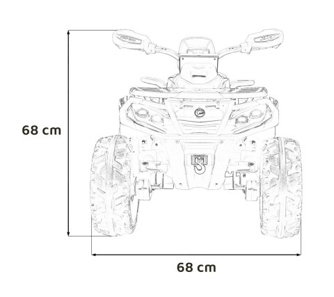 Quad Can Am Outlander ATV z Pilotem Niebieski