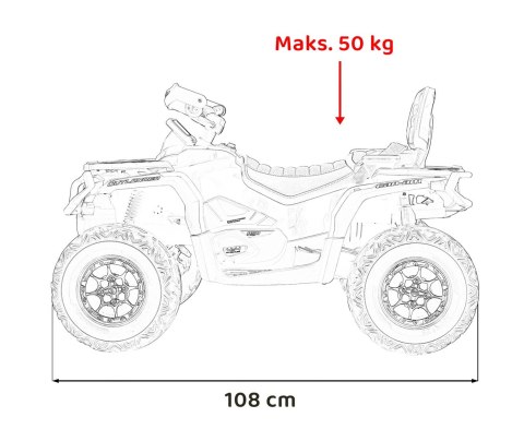Quad Can Am Outlander ATV z Pilotem Szary