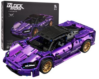 Zestaw Klocków Auto Sportowe Fioletowe 1273el.