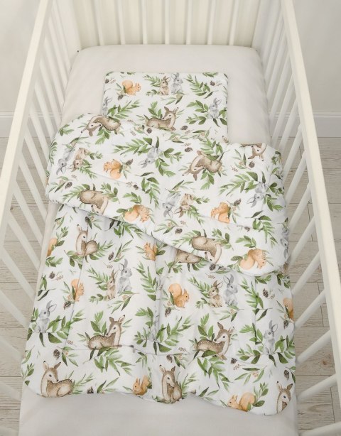 Komplet pościeli dla niemowląt z wypełnieniem 2-cz 75x100cm NEWBORN - woodland green Komplet pościeli dla niemowląt z wypełnieniem 2-cz 75x100cm NEWBORN - woodland green