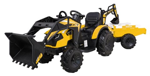 Pojazd Traktor Z Przyczepą 720-T Żółty Pojazd Traktor Z Przyczepą 720-T Żółty