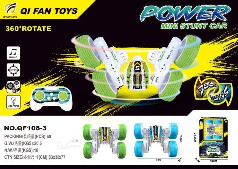 Pojazd R/C POWER STUNT 1:32 Niebieski Pojazd R/C POWER STUNT 1:32 Niebieski