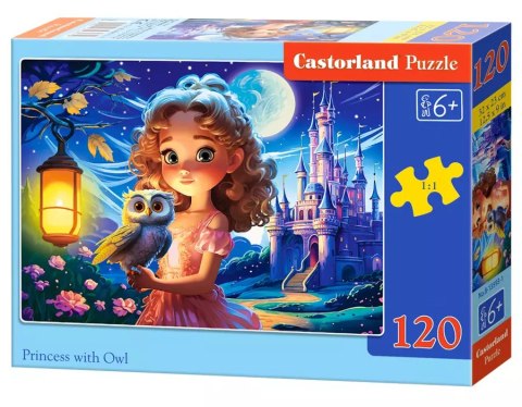 Puzzle 120 elementów. Księżniczka z sową Puzzle 120 elementów. Księżniczka z sową