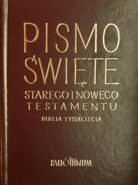 Biblia Tysiąclecia - skórzana, panigatory, złocona Biblia Tysiąclecia - skórzana, panigatory, złocona