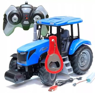 DUŻY ZDALNIE STEROWANY TRAKTOR NA PILOTA 33cm CIĄGNIK + ZAWIESZKA GRATIS