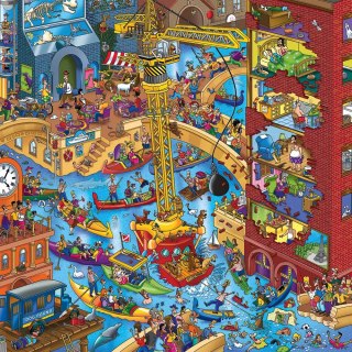 Puzzle 1000 elementów. Wszystkie psy muszą być na smyczy