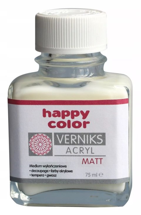 Werniks akrylowy 75ml przezrocz. Matt HAPPY COLOR Werniks akrylowy 75ml przezrocz. Matt HAPPY COLOR