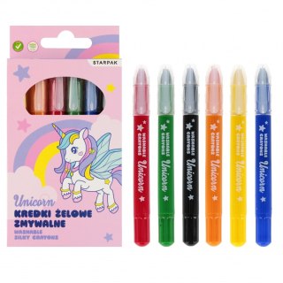 Kredki Zmywalne 6 kolorów Unicorn Wykr Starpak pudełko 12/144