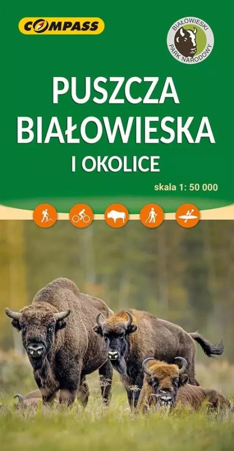 Mapa - Puszcza Białowieska 1:50 000 Mapa - Puszcza Białowieska 1:50 000