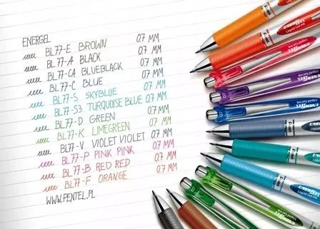 Pióro kulkowe Energel Pentel BL-77 0,7 mm czerwony