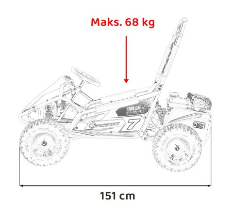 Pojazd Gokart Spalinowy MUD MONSTER Czerwony Pojazd Gokart Spalinowy MUD MONSTER Czerwony