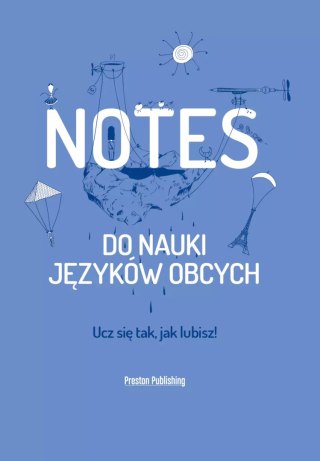 Notes do nauki języków obcych, niebieski