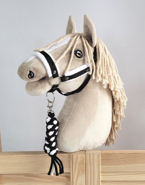 Uwiąz dla Hobby Horse ze sznurka - biało-czarny Uwiąz dla Hobby Horse ze sznurka - biało-czarny