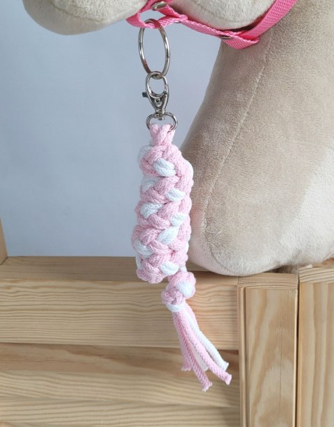Uwiąz dla Hobby Horse ze sznurka - biało-różowy Uwiąz dla Hobby Horse ze sznurka - biało-różowy