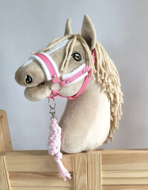Uwiąz dla Hobby Horse ze sznurka - biało-różowy Uwiąz dla Hobby Horse ze sznurka - biało-różowy